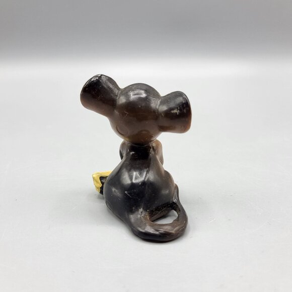 Vintage Plastic Mouse Mini Figurine With Cheese Collectible Ornament Shelf Decor - Picture 4 of 11